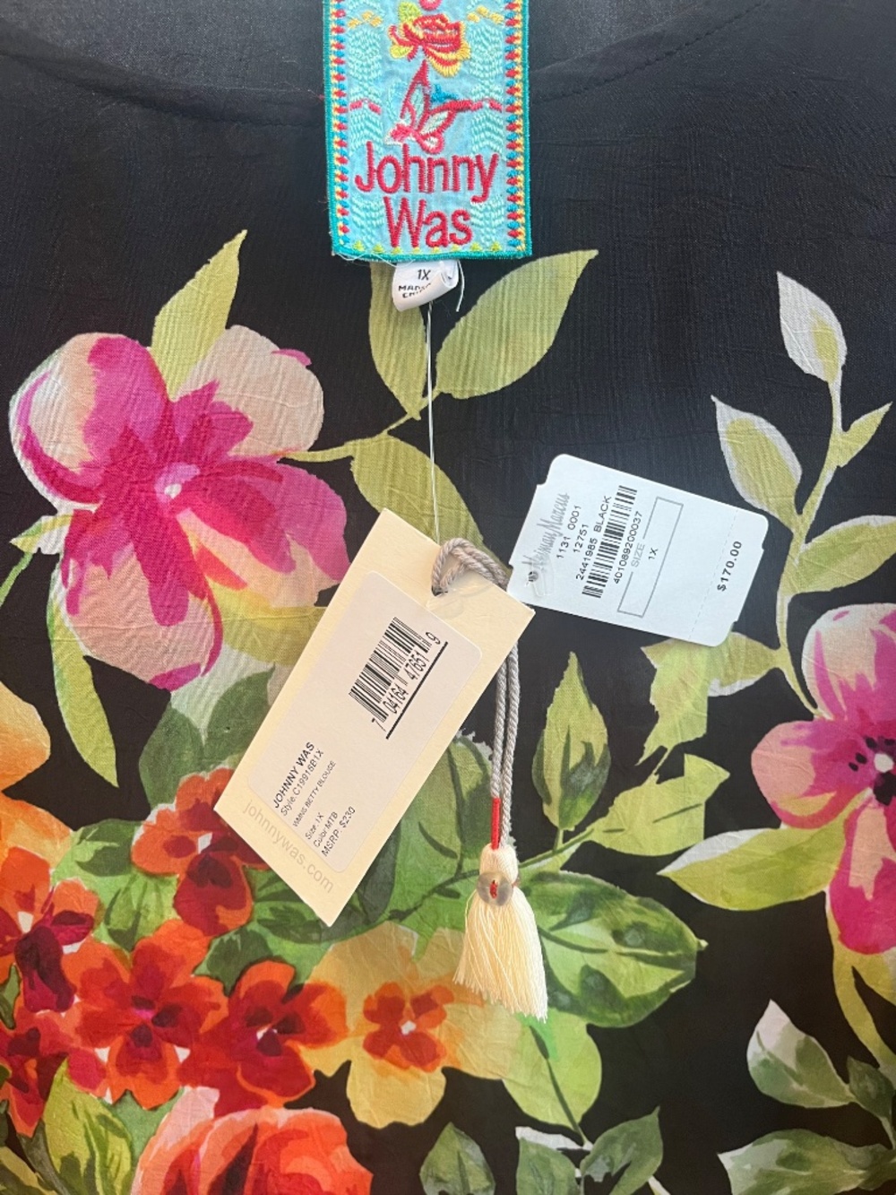 Johnny Was Women's Betty Top or Dress, Size 1X, NWT, Rayon - Picture 3 of 7